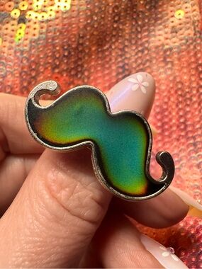 Mustache Shaped Mood Ring